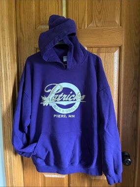 Gildan Purple Patrick's Bar & Grill Hooded Sweatshirt